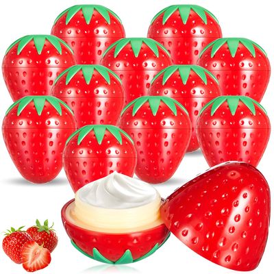 12 Pcs Strawberry Hand Cream Gifts Set for Women Teacher Appreciation Gifts Bulk Teacher Cna Nurse Week Employee Coworkers Team Thank You Gift, Bridesmaid Gift, Baby Shower Party Favors, 1. 06 oz