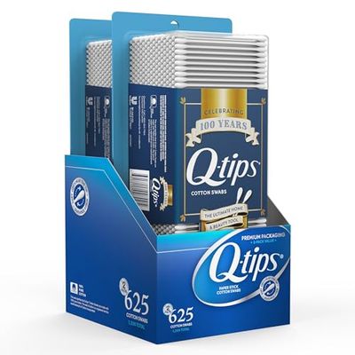 Q-Tips Cotton Swabs 625 Count 2-Pack - Original Cotton Swabs with Soft Tips, Makeup Tools, Beauty, Personal Care &amp; Household Essentials