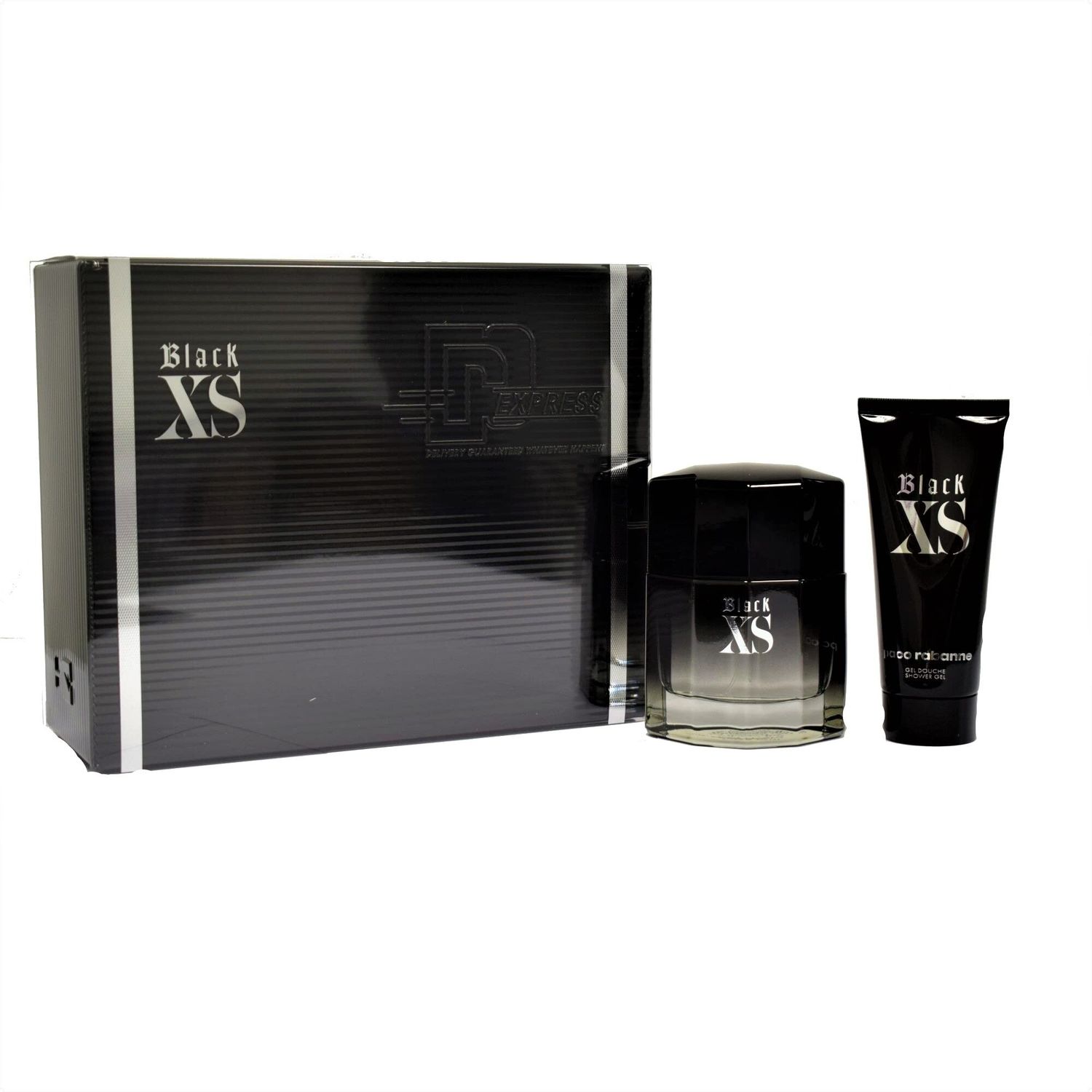 Paco Rabanne Black XS for Men 2 Piece Set (3.3 Ounce Eau de Toilette Spray 3.3 Ounce Shower Gel)
