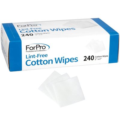 ForPro Professional Collection Lint-Free Cotton Wipes, 100 Pure Cotton Gauze, 2 x 2, White, 240-Count