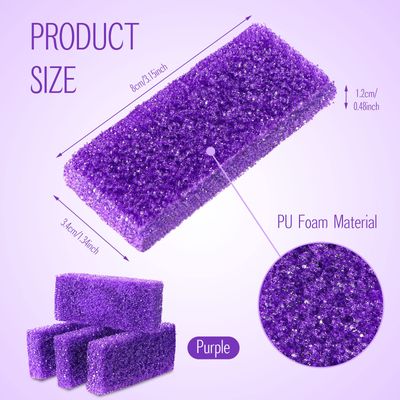 Batiyeer 100 Pcs Pumice Stone for Feet Scrubber Dead Skin Disposable Foot Pumice Foot Shower Scrubber Foot Scrubber for Heel Cuticle Callus Remover Bath Spa (Purple)