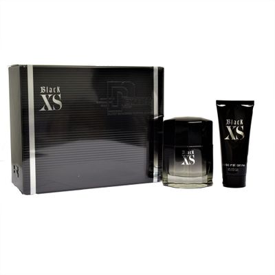 Paco Rabanne Black XS for Men 2 Piece Set (3.3 Ounce Eau de Toilette Spray 3.3 Ounce Shower Gel)
