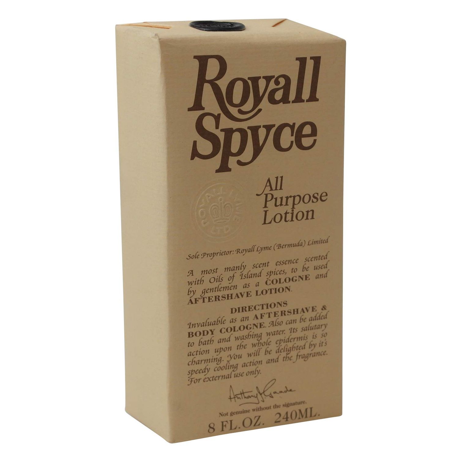 ROYALL SPYCE by Royall Fragrances All Purpose Lotion / Cologne 8 oz Men