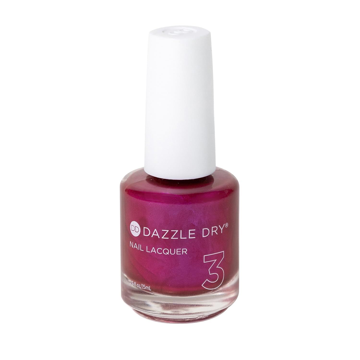 Dazzle Dry Nail Lacquer (Step 3) - Kaleidoscope - A full coverage metallic fuchsia. Full coverage metallic. (0.5 fl oz)