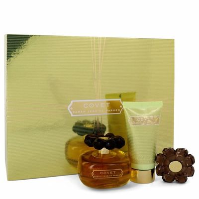 Covet by Sarah Jessica Parker for Women 3 Piece Set Includes: 3.4 oz Eau de Parfum Spray 2.5 oz Rich Body Lotion 0.08 Solid Parfum
