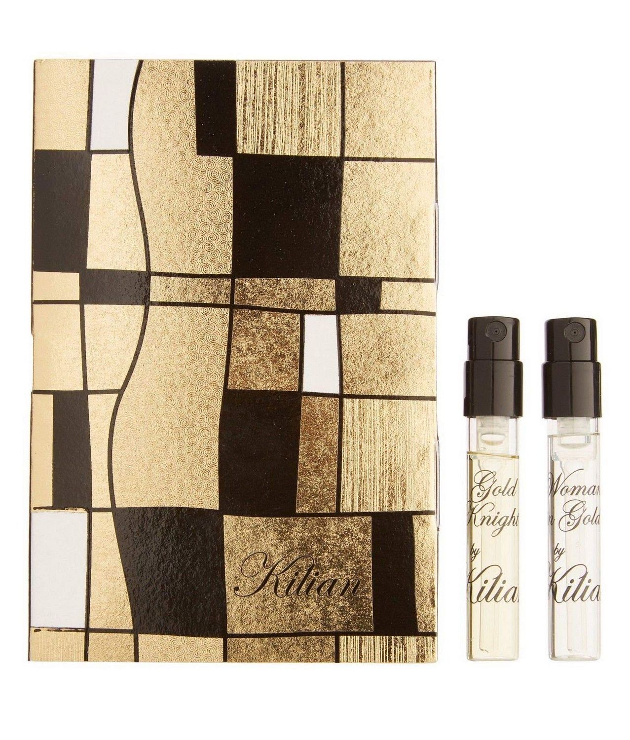 (2) Travel Size Kilian Eau de Parfum Samples - Woman in Gold Gold Knight - 1.5 ml Each