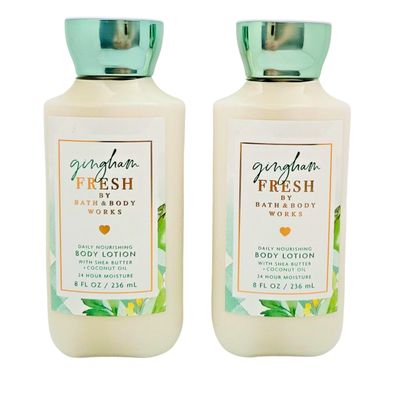 Bath and Body Works Body Lotion, Set of 2, 8oz Each (Gingham Fresh)