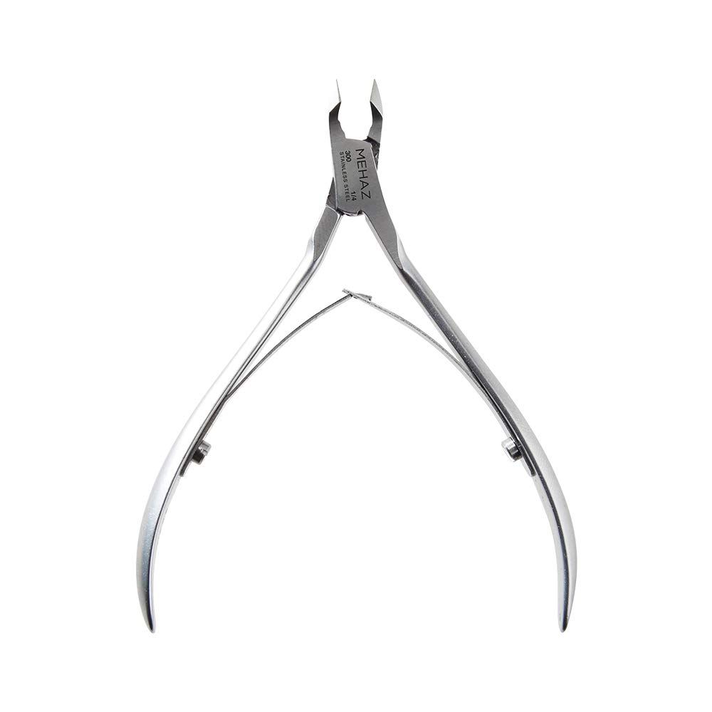 Mehaz Quick Trim Cuticle Nipper, 1/4 Jaw, Stainless Steel with Double Spring Lap Joint