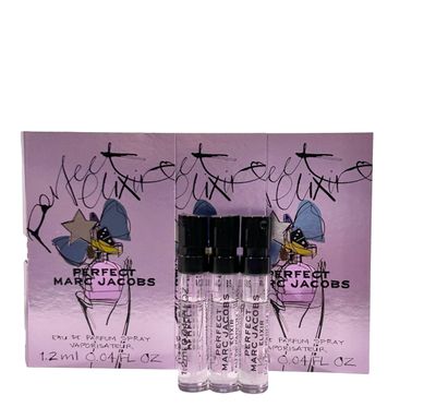 Marc Jacobs Perfect ELIXIR Sample Women Perfume Spray EDT Vials 1.2 ml / 0.04 oz - set of 3