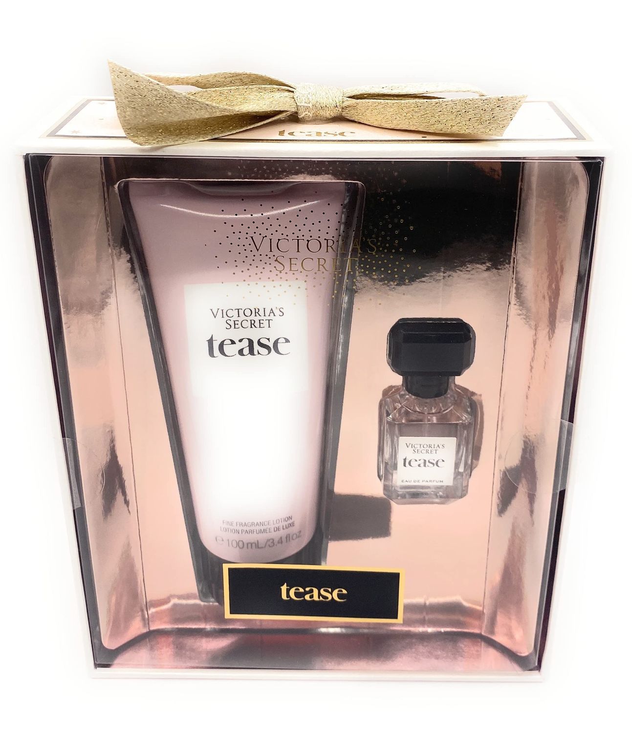 Victorias Secret Tease Eau de Parfum .25 oz. &amp; Fragrance Lotion 3.4 oz Mini Perfume Gift Set