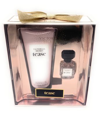 Victorias Secret Tease Eau de Parfum .25 oz. &amp; Fragrance Lotion 3.4 oz Mini Perfume Gift Set