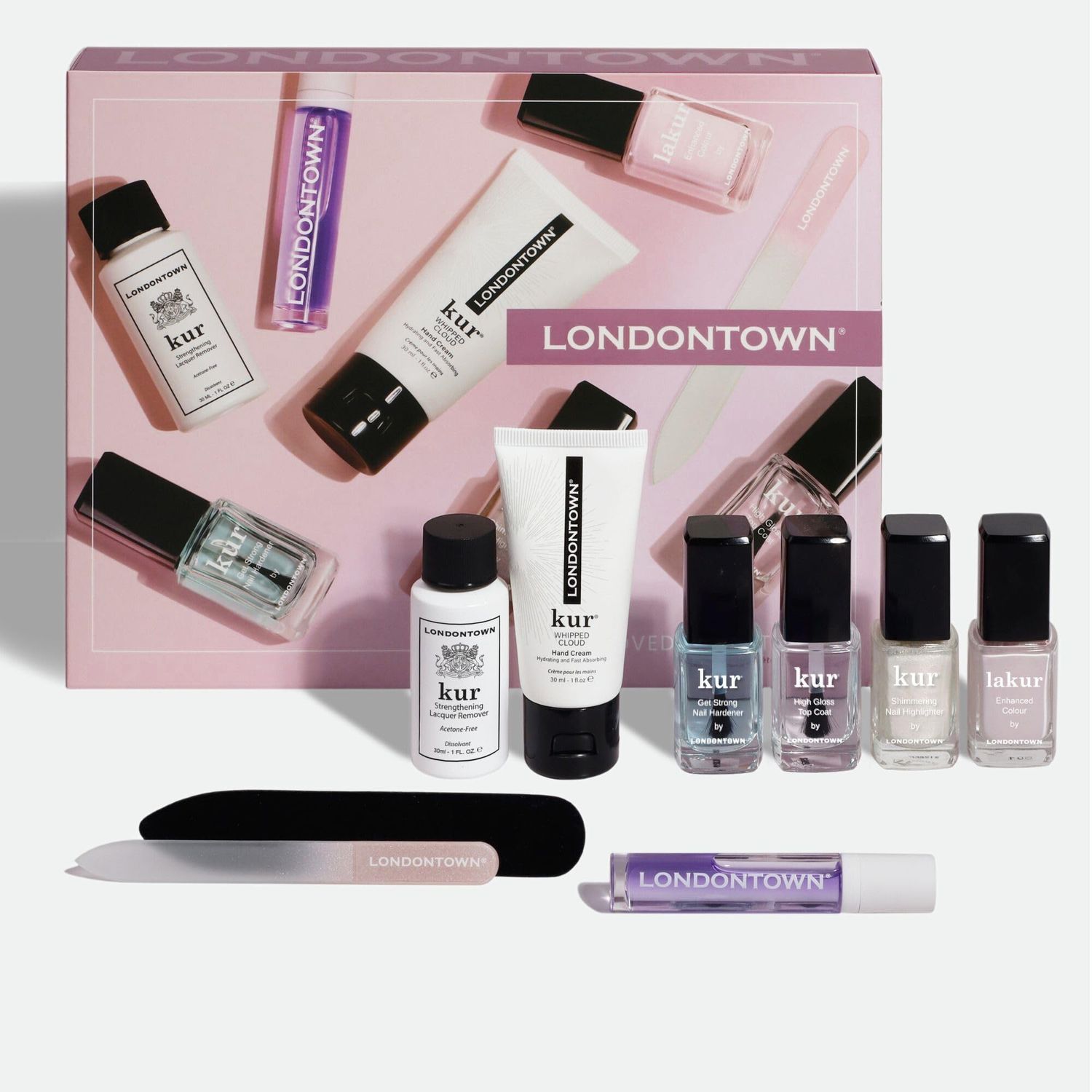 LONDONTOWN Most-Loved &amp; Must-Haves Complete Nail Polish Set - Manicure Essentials, Nail Care, Cuticle Tools with Nail Polish