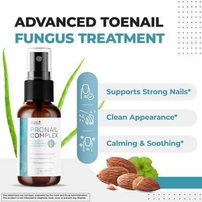 Pronail Complex Spray - ORIGINAL FORMULA Toenail Treatment Extra Strength, Restores Appearance of Discolored/Damaged Nails, Toe and Fingernail Repair - 100 Natural Ingredients - 3 Month Supply