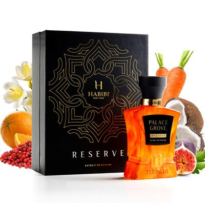 H HABIBI Palace Grove Extrait De Parfum, Cologne for Men &amp; Women (2.5OZ) Long Lasting Arabian Perfumes for Women &amp; Men - With Mandarin &amp; Vanilla Notes - Unisex Perfume