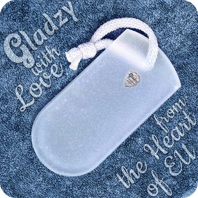 Genuine Czech Glass Foot File by GLADZY - Gentle Callus Remover Foot Rasp, Pedicure &amp; Spa Rough Skin Scrubber, Two-Sided Etched Different Grit Surface, Professional Toenail &amp; Heels Care, Made in EU