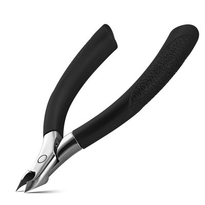 FVION Cuticle Trimmer - Professional Cuticle Nippers, Rubber Coated Handle Manicure Tools - Stainless Steel Cuticle Cutter for Nails (5mm)