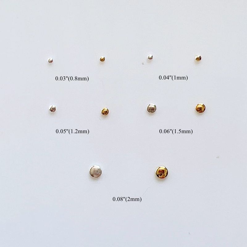 NAIL ANGEL Approx.1000pcs/bag Nail Art Round Metal Stud Different size Stud Gold and Silver Color 10011