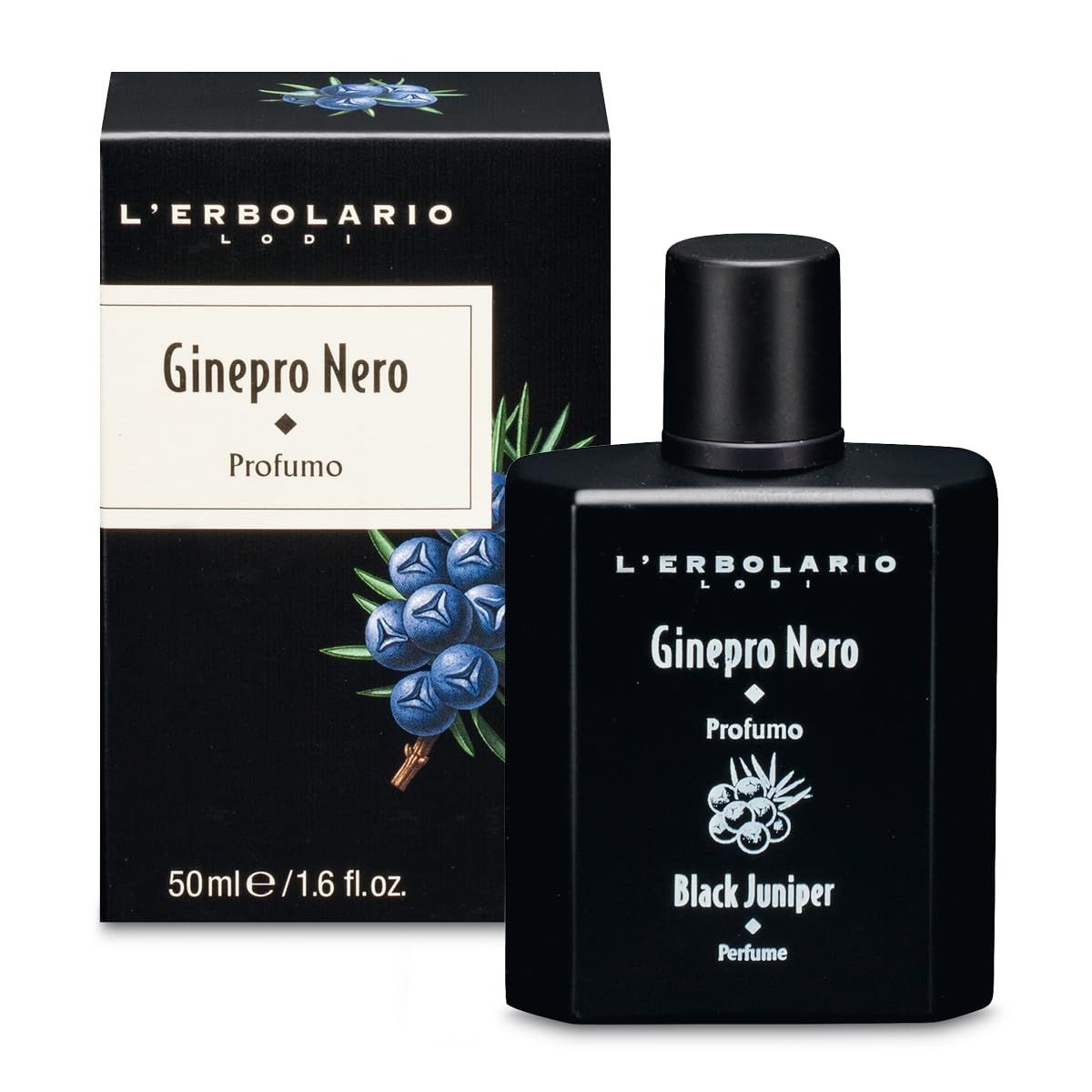 LErbolario Black Juniper - Energizing Fragrance With Woody Notes - Can Be Worn Every Day With Pride - Dermatologically Tested - Citrus And Woody Scent - For All Skin Types - 1.6 Oz EDP Spray
