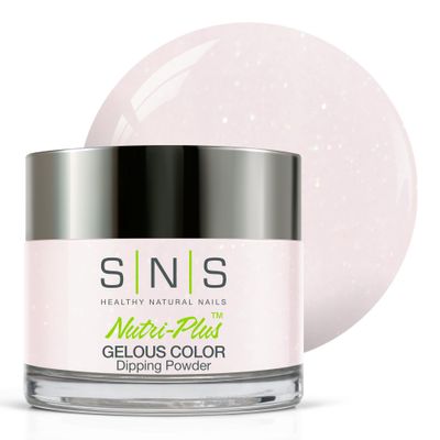 SNS Nail Dip Powder, Gelous Color Dipping Powder - Bubble Bath (Natural, Nudes/Pastel, Cream, Shimmer) - Long-Lasting Dip Nail Color Lasts 14 Days - Low-Odor &amp; No UV Lamp Required - 1oz