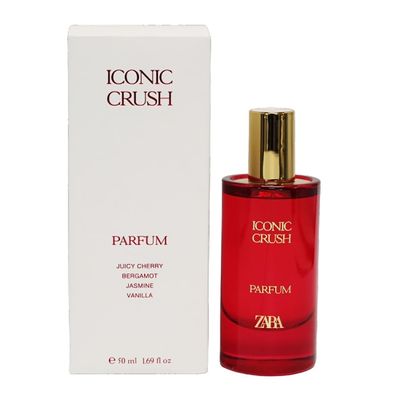 Zara Iconic Crush Women Perfume Indulgent Daring Fragrance Scent with Bergamot Lemon Jasmine Vanilla &amp; Praline EDP Eau de Parfum 50ml (1.7 fl. oz.)
