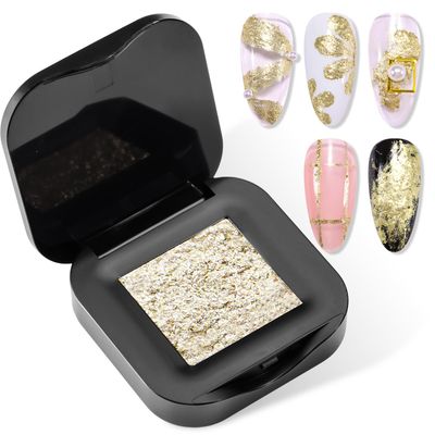 Makartt 3D Sculpting Gel for Nail Art, No Wipe UV Texture Gel, 5g Gold Fairy Aurora Powder Glitter Mud for Nails &amp; Charms
