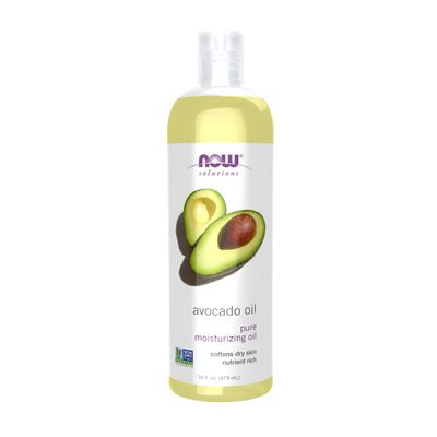 NOW Foods Solutions, Avocado Oil, 100 Pure Moisturizing Oil, Nutrient Rich and Hydrating, 16-Ounce