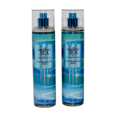 Bath &amp; Body Works Fine Fragrance Mists, Set of 2, 8oz Each Bottle (Endless Sea)