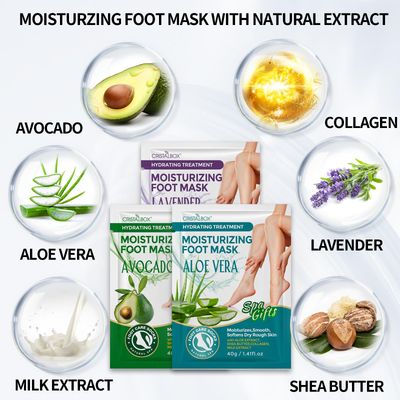 Moisturizing Foot Mask 5 Pack,Hydrating Foot Masks for Dry Cracked Feet,Moisturizing Socks Dry Skin Moisturizer for Soft and Smooth Touch Feet,Foot Care Spa Gifts for Women Men Mothers Day Gifts