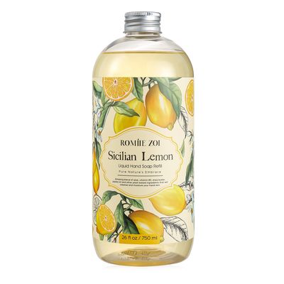 ROMIIE ZOI Liquid Hand Soap Refill, Lemon, Gentle &amp; Moisturizing Formula, 750 ML/ 26 FL OZ