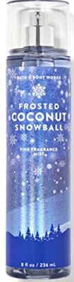 Bath &amp; Body Works Frosted Coconut Snowball Fine Fragrance Body Mist Spray 8 Ounce (Frosted Coconut Snowball), 8 Fl Oz (Pack of 1) Packaging Varies