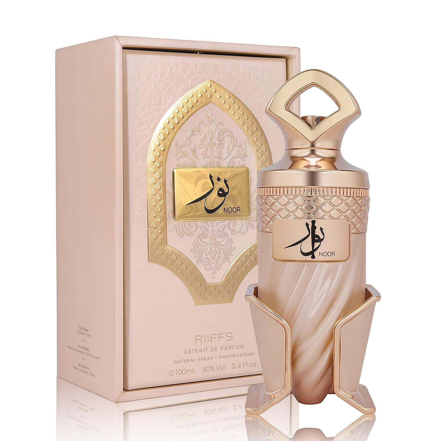 A CENTER Noor by RIIFFS Womens Gourmand Perfume Eau de Parfum - Caramel &amp; Vanilla Luxury Scent with 24H Longevity | 3.4 Fl Oz 80 Vol Seductive Edible Fragrance
