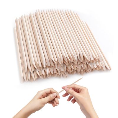 450 Pcs Orange Wood Sticks for Nails, 4.5 Inch Orangewood Nail Swatch Sticks, Wooden Cuticle Pusher Sticks Tools for Manicure &amp; Pedicure, Double Sided, Skin-Safe (450p)