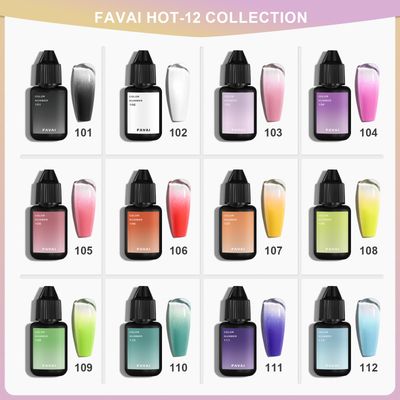 FAVAI Airbrush Gel Nail Polish,12 Colors Nail Art Kit,Long Lasting,Without Dilution,Nails French,Manicure DIY,Nail Salon,Nail Art,10ml/0.33 Fl oz