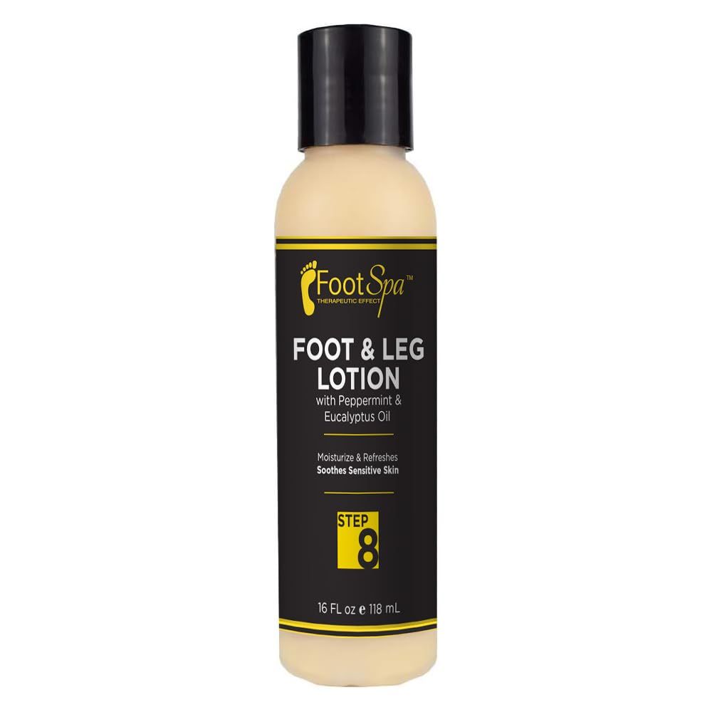 Foot SPA - Healing Therapy Massage Lotion, 4 Oz - with Peppermint and Eucalyptus - Professional Pedicure, Body and Hot Oil Manicure, Infused with Natural Oils and Vitamins