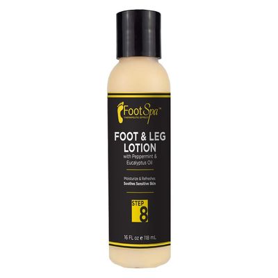 Foot SPA - Healing Therapy Massage Lotion, 4 Oz - with Peppermint and Eucalyptus - Professional Pedicure, Body and Hot Oil Manicure, Infused with Natural Oils and Vitamins