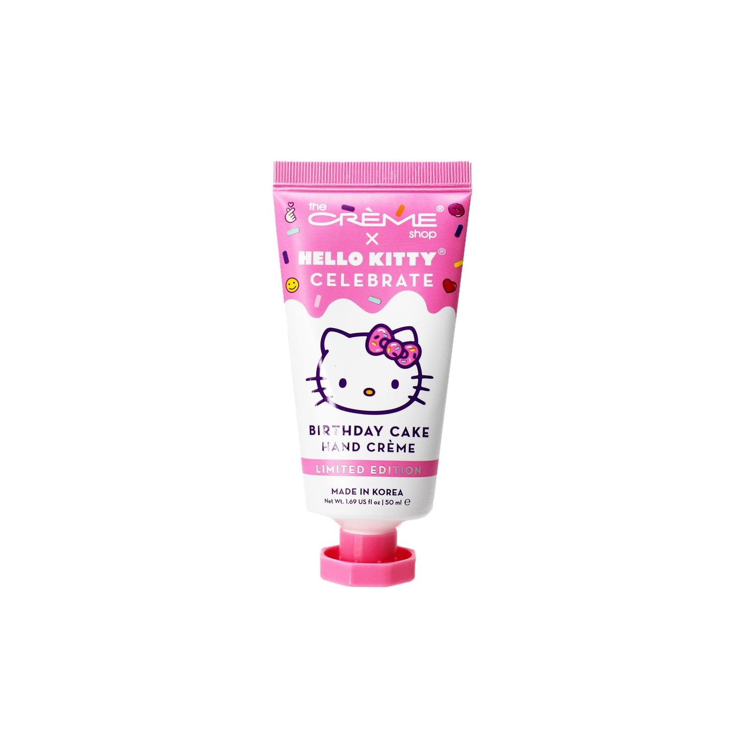 The Crme Shop x Sanrio Hello Kitty Moisturizing Hand Crme - Indulgent Shea Butter and Vitamin E Formula for Soft Smooth Hands (Birthday Cake)