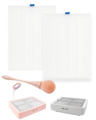 BQAN Nail Dust Collector Filter 2PCS, Replacement Filter for Nail Dust Collector (White)