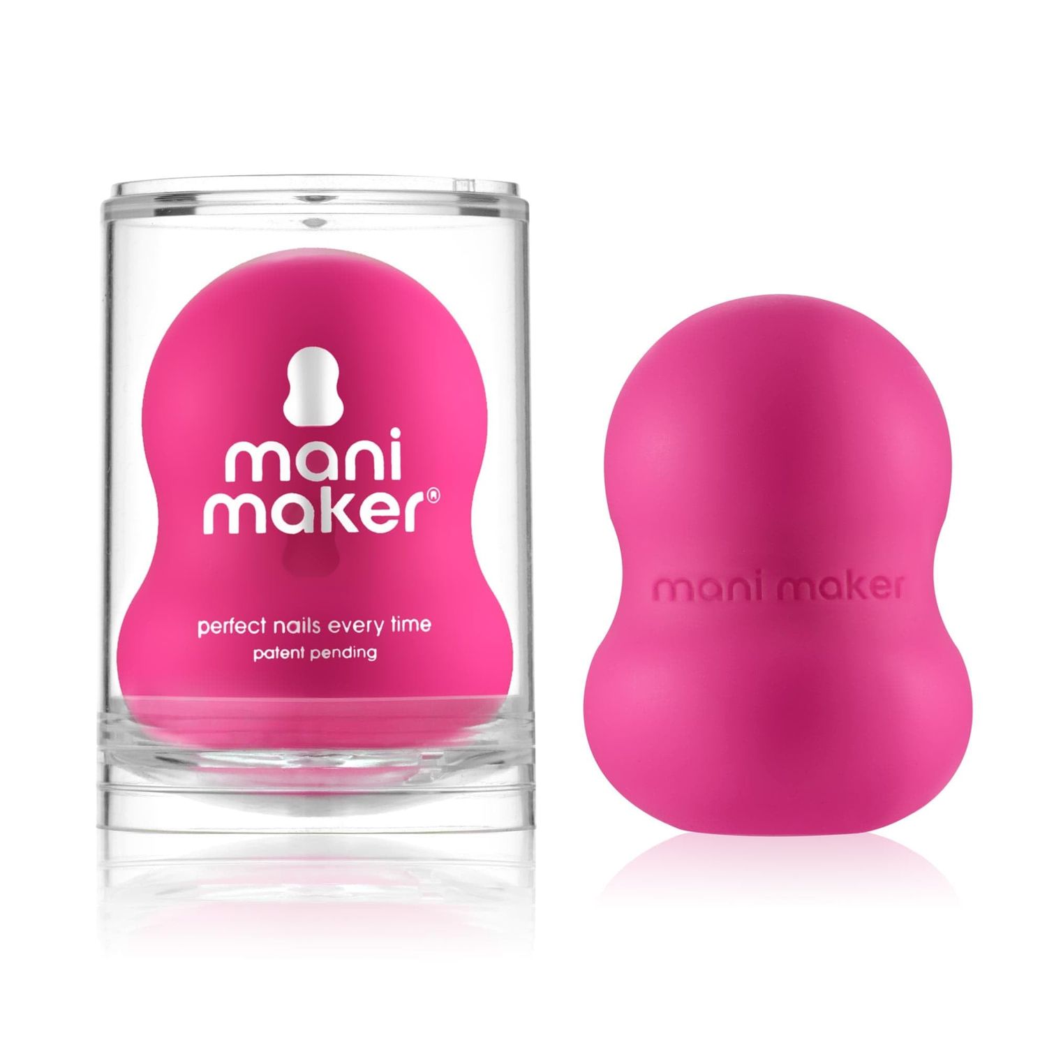 Mani Maker Universal Nail Polish Grip for Precision Painting Perfect for DIY Manicures, Nail Artists, and Professionals - Easy to Use, Suitable for Righties and Lefties - 4 Fun Colors (fuchsia)