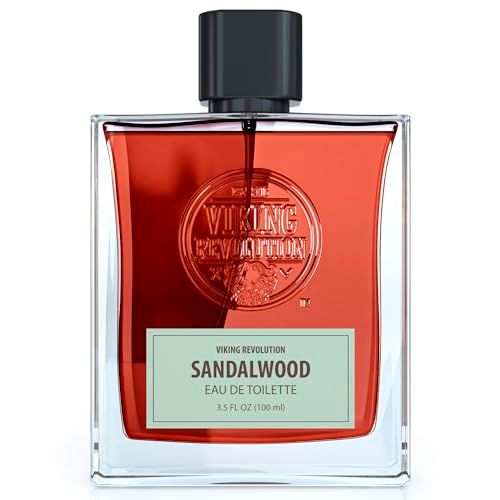 Viking Revolution Sandalwood Cologne - Earthy Mens Eau de Toilette - Woody Sandalwood Perfume with Notes of Musk, Ambergris, Cedar and Vetiver - 3.5 Fl Oz