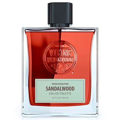 Viking Revolution Sandalwood Cologne - Earthy Mens Eau de Toilette - Woody Sandalwood Perfume with Notes of Musk, Ambergris, Cedar and Vetiver - 3.5 Fl Oz