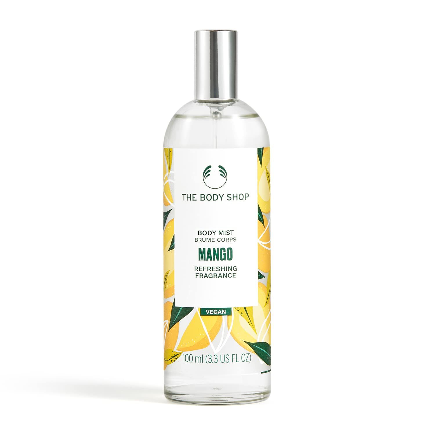 The Body Shop Mango Body Mist - Refreshes and Cools with a Fruity Scent - Vegan - 3.3 oz