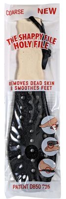 Holy Coarse Foot File (White), Callus Remover, Double Sided, Wet or Dry