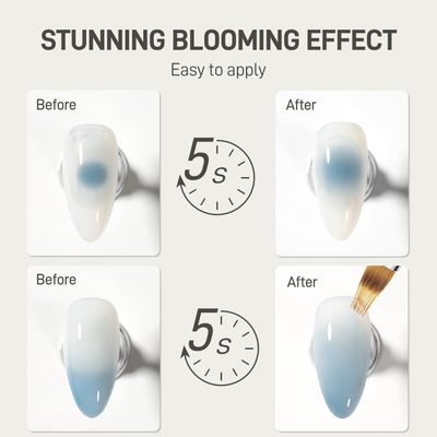 GAOY Blooming Gel Nail Polish, 16ml Clear Blooming Gel, Spreading Effects Soak Off UV Light Cure for Nail Art DIY