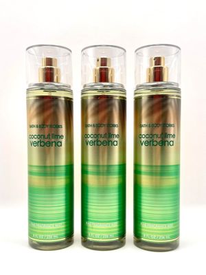 Bath and Body Work Coconut Lime Verbena Fine Fragrance Mist, 8 fl oz, Pack of 3