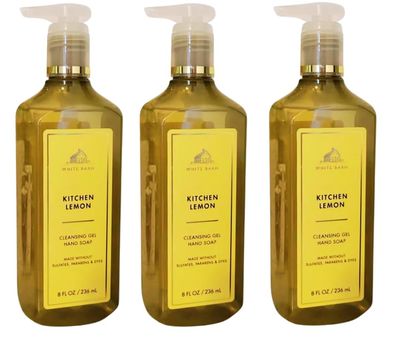 Generic Kitchen Lemon Cleansing Gel Hand Soap by White Barn/BBW - Pack of 3