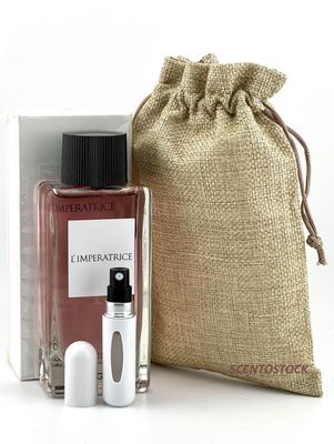 Bundle- LIMPERATRICE Perfume for Women by D.G 3.3 Edt with Burlap Bag &amp; Mini Refillable Atomiser