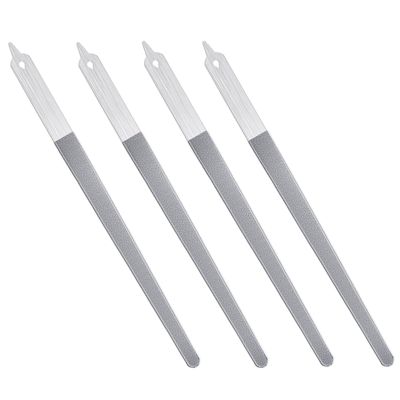 4Pcs Diamond Deb Nail File Metal Nail File With Sharp Pointed Tip, Stainless Steel Nail Filer Metal Nail Files For Natural Nails Double Sided Manicure Pedicure Toenails Tools For Salon Home (6.06Inch)