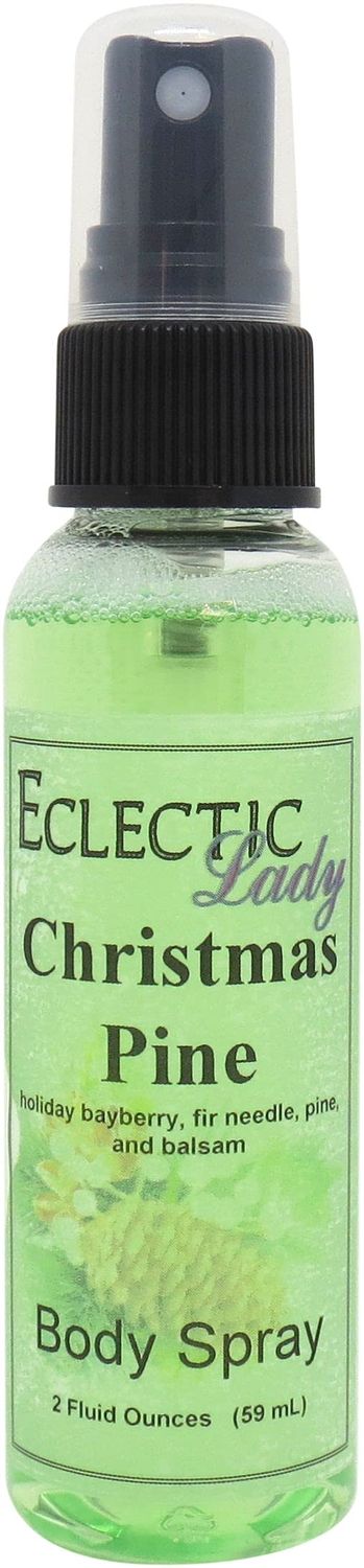 Eclectic Lady Christmas Pine Body Spray, 2 ounces, Body Mist for Women with Clean, Light &amp; Gentle Fragrance, Cologne with Soft, Subtle Aroma For Daily Use