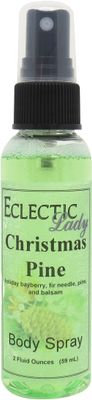 Eclectic Lady Christmas Pine Body Spray, 2 ounces, Body Mist for Women with Clean, Light &amp; Gentle Fragrance, Cologne with Soft, Subtle Aroma For Daily Use