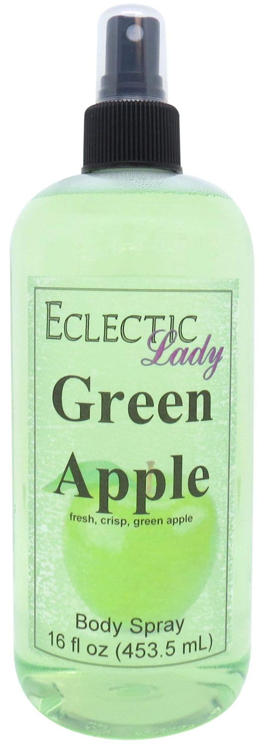 Eclectic Lady Green Apple Body Spray, 16 ounces, Body Mist for Women with Clean, Light &amp; Gentle Fragrance, Cologne with Soft, Subtle Aroma For Daily Use